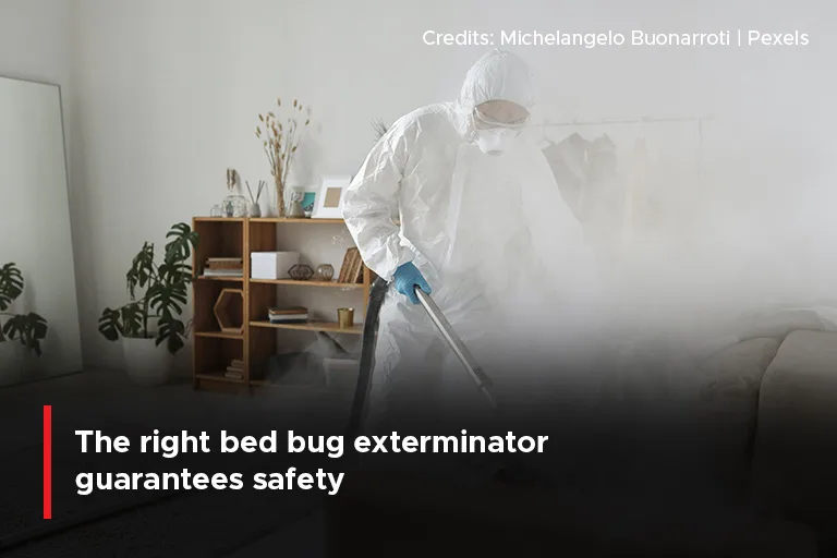 The right bed bug exterminator guarantees safety